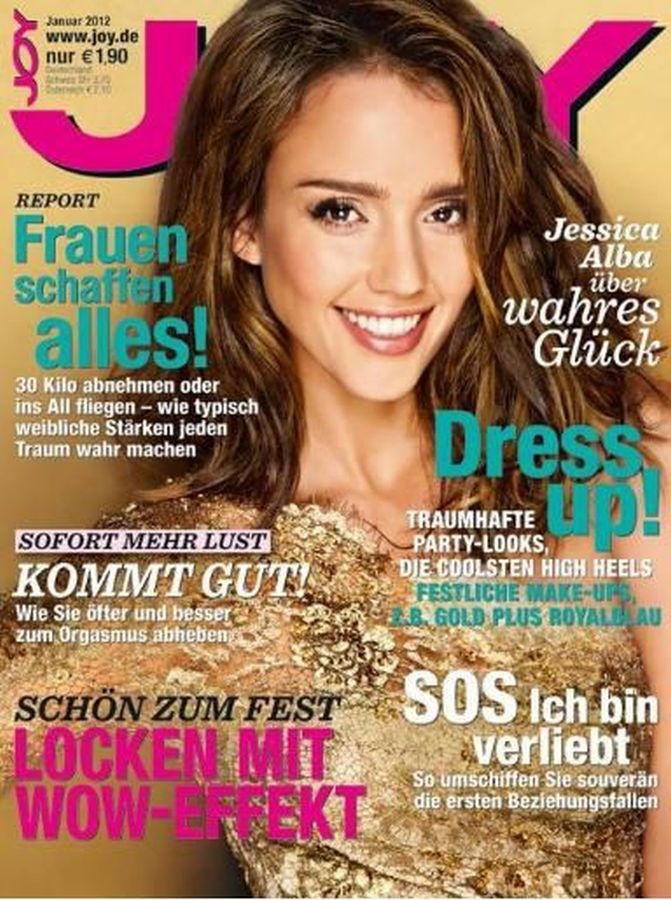 JOY GERMANY magazine side cover  January 2012