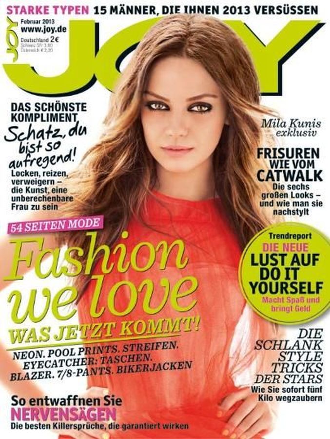 JOY GERMANY magazine side cover  February 2013