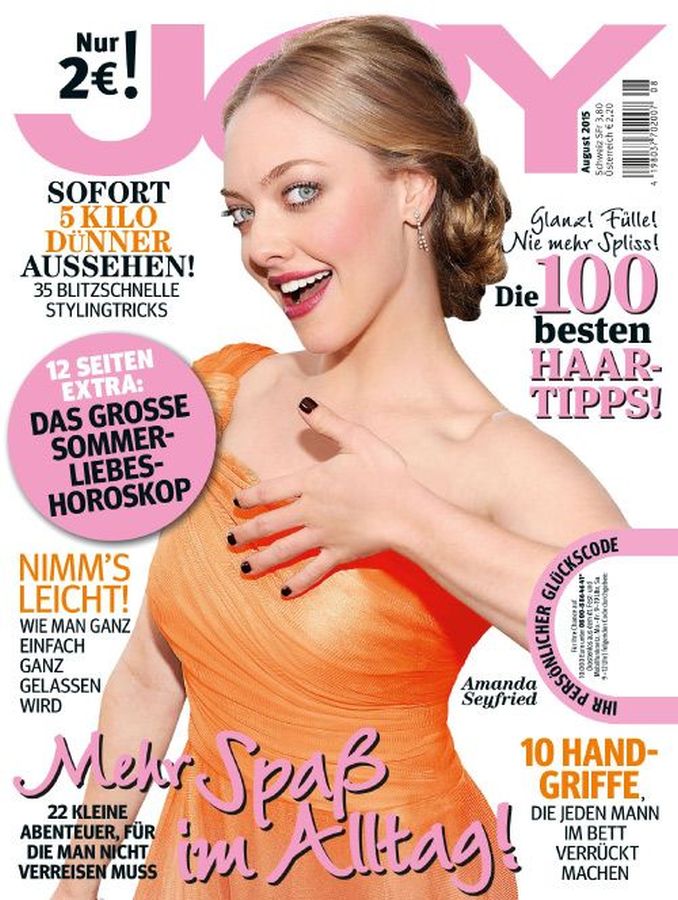 JOY GERMANY magazine side cover  August 2015