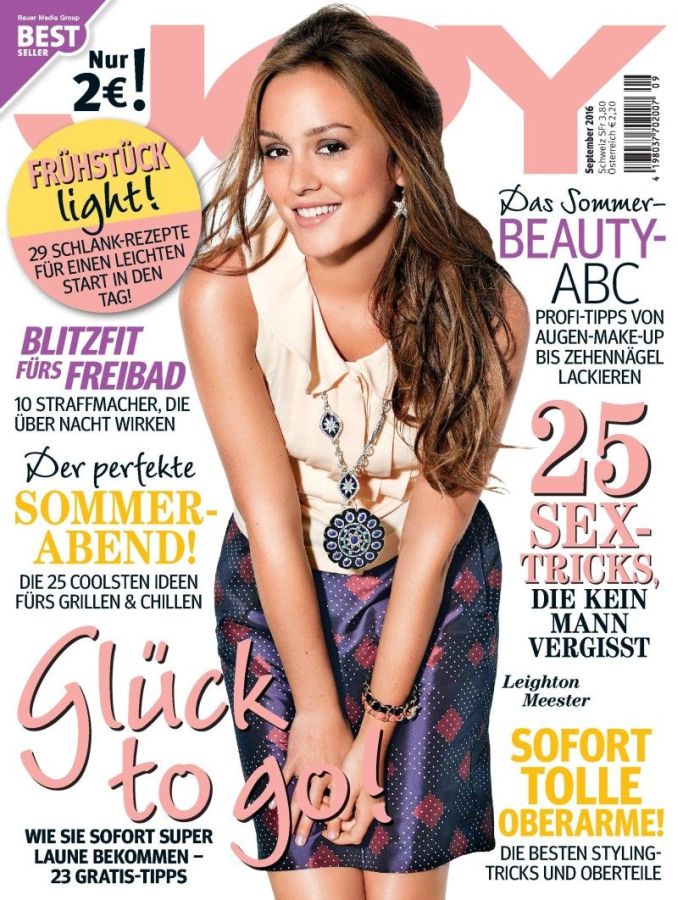 JOY GERMANY magazine side cover  September 2016