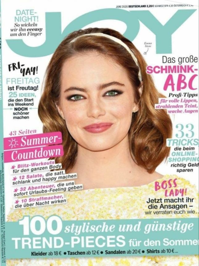 JOY GERMANY magazine side cover  June 2020