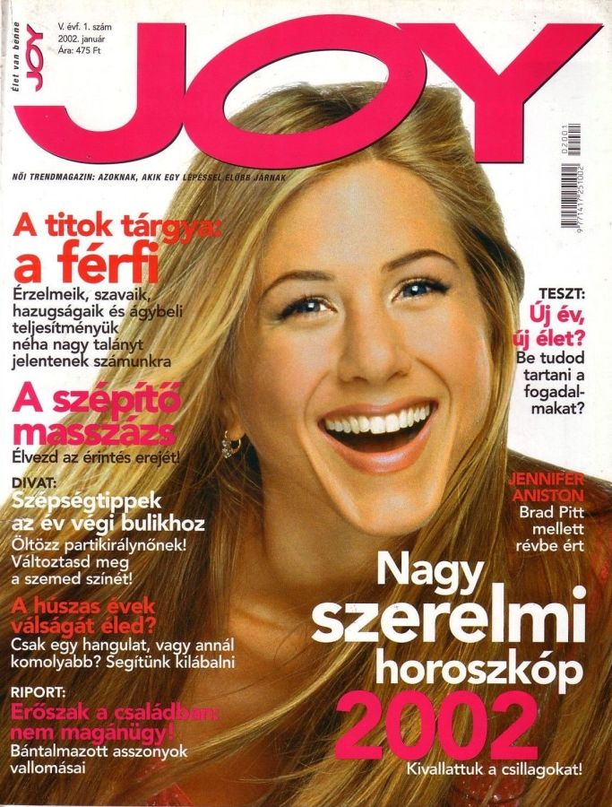 JOY  magazine side cover  January 2002