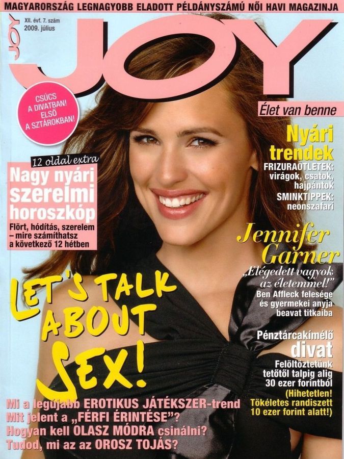 JOY  magazine side cover  July 2009