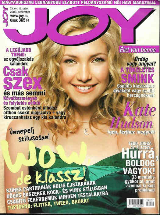 JOY  magazine side cover  December 2009