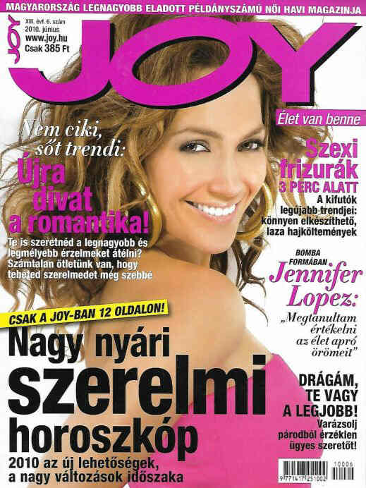 JOY  magazine side cover  June 2010