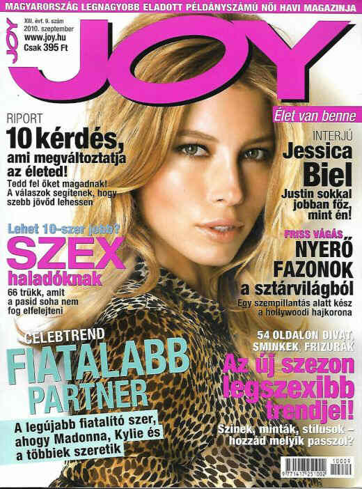 JOY  magazine side cover  September 2010