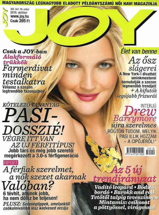 JOY  magazine side cover  October 2010