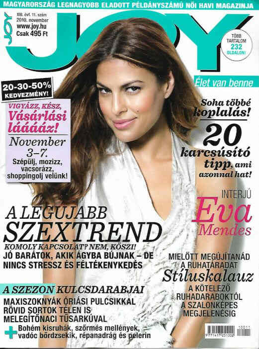 JOY  magazine side cover  November 2010