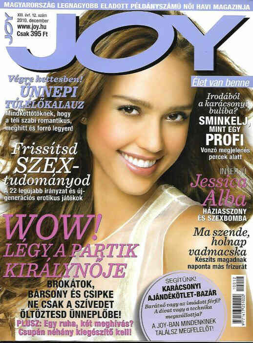 JOY  magazine side cover  December 2010