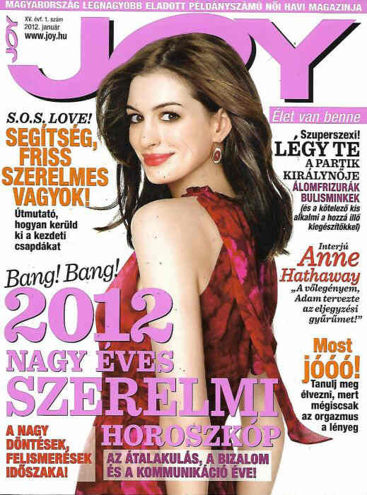 JOY  magazine side cover  January 2012