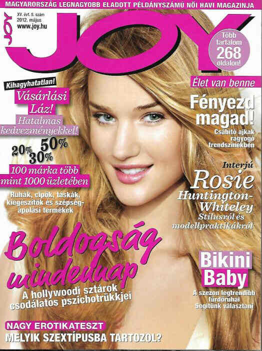 JOY  magazine side cover  May 2012