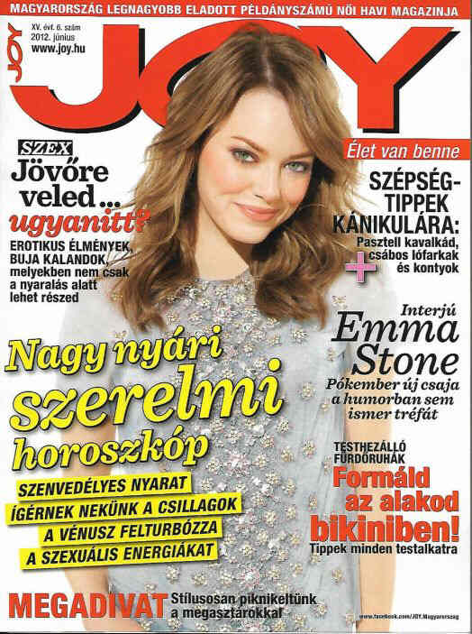 JOY  magazine side cover  June 2012