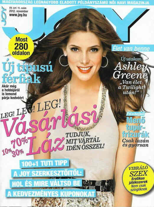 JOY  magazine side cover  November 2012