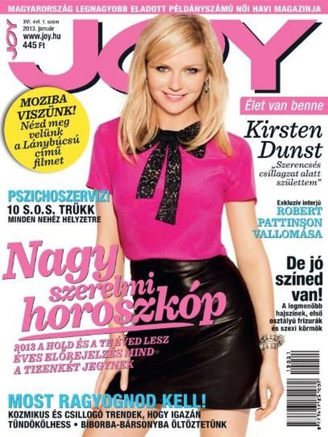 JOY  magazine side cover  January 2013