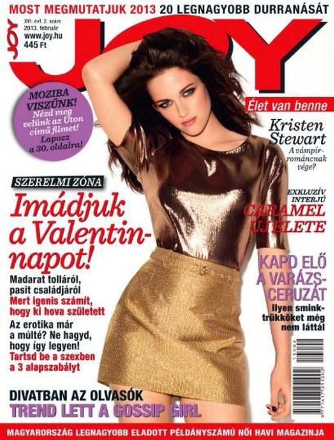 JOY  magazine side cover  February 2013