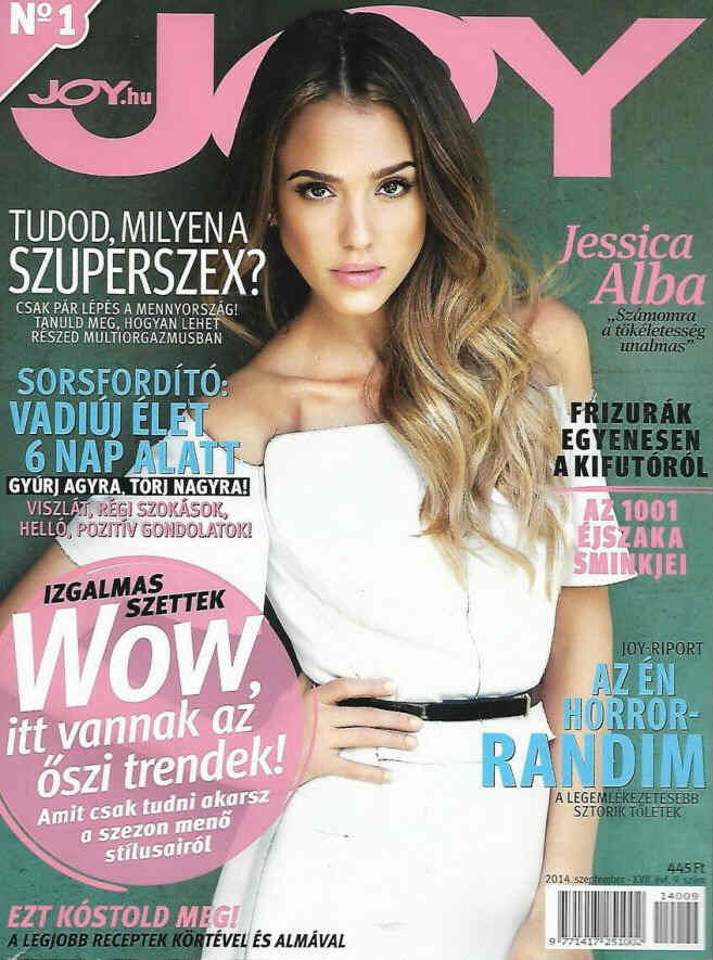 JOY  magazine side cover  September 2014