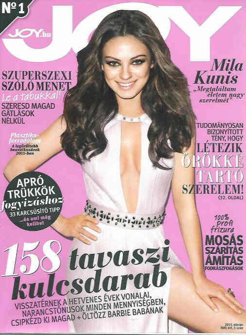 JOY  magazine side cover  March 2015