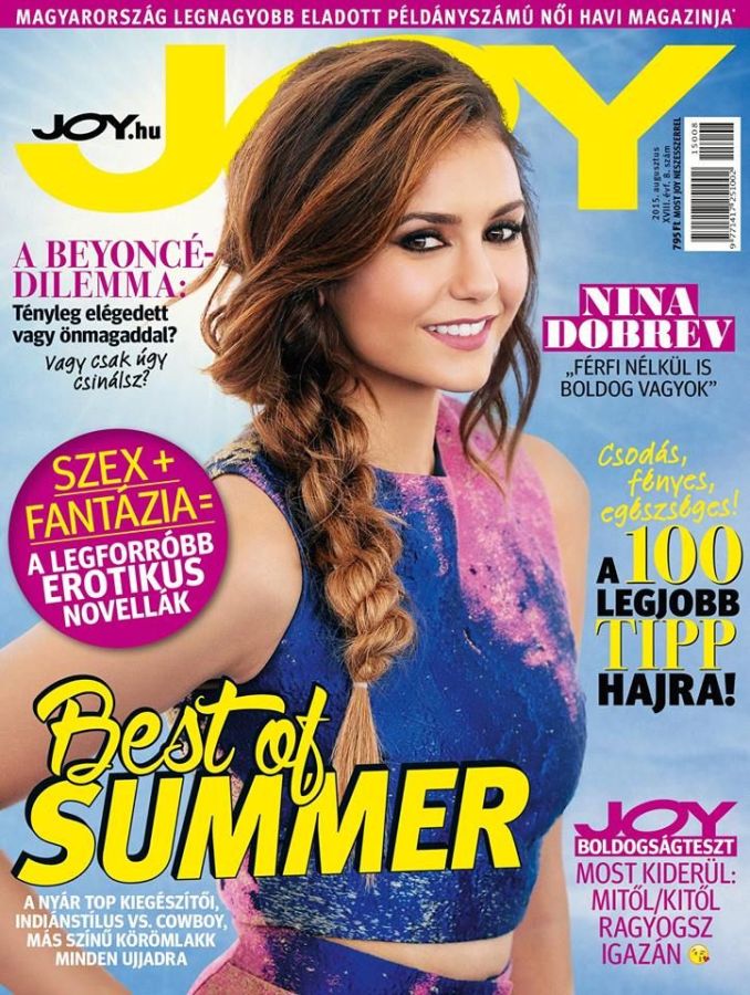 JOY  magazine side cover  August 2015
