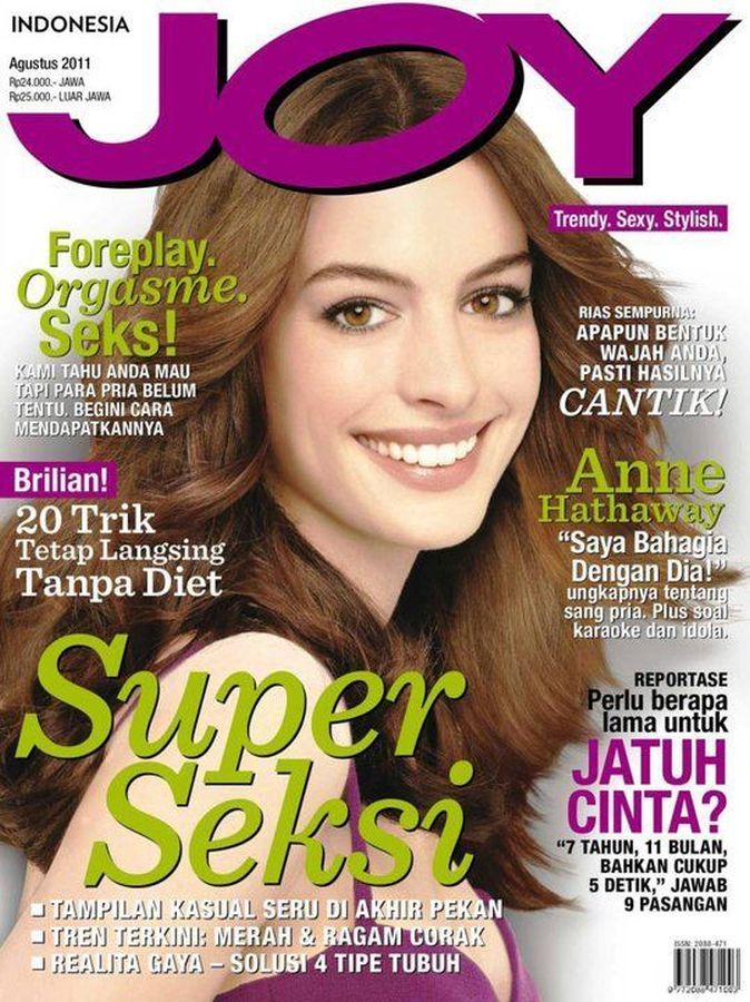 JOY INDONESIA magazine side cover  August 2011
