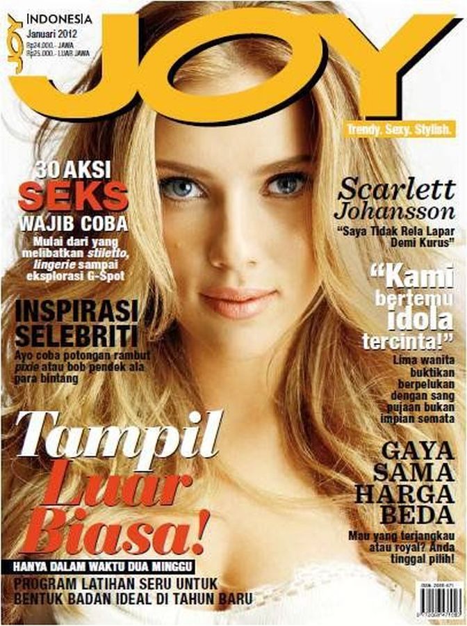JOY INDONESIA magazine side cover  January 2012