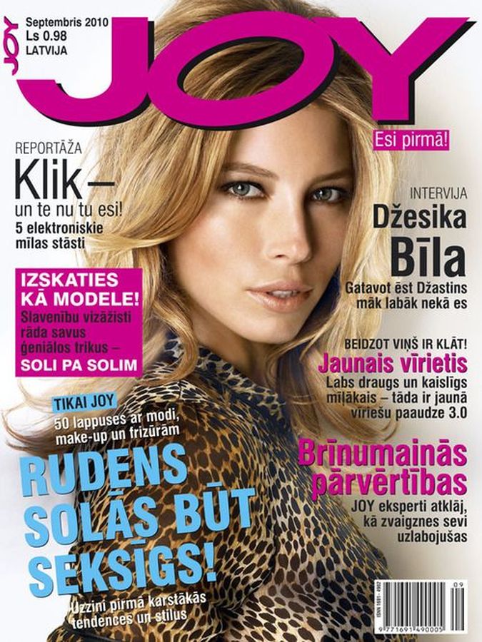 JOY LATVIA magazine side cover  September 2010
