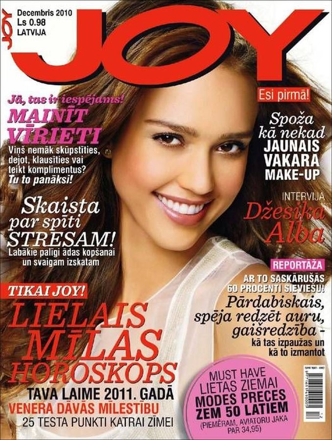 JOY LATVIA magazine side cover  December 2010