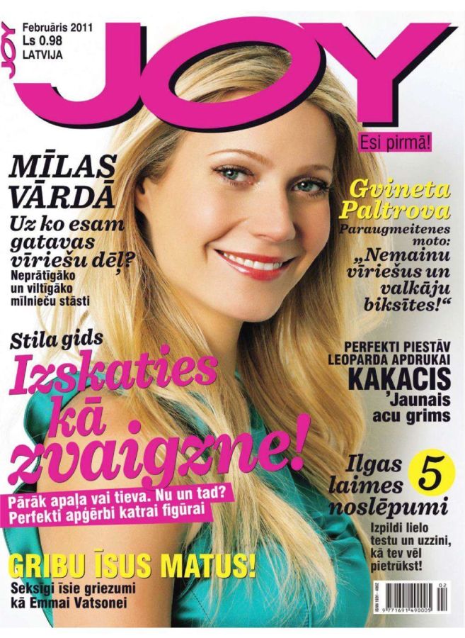 JOY LATVIA magazine side cover  February 2011