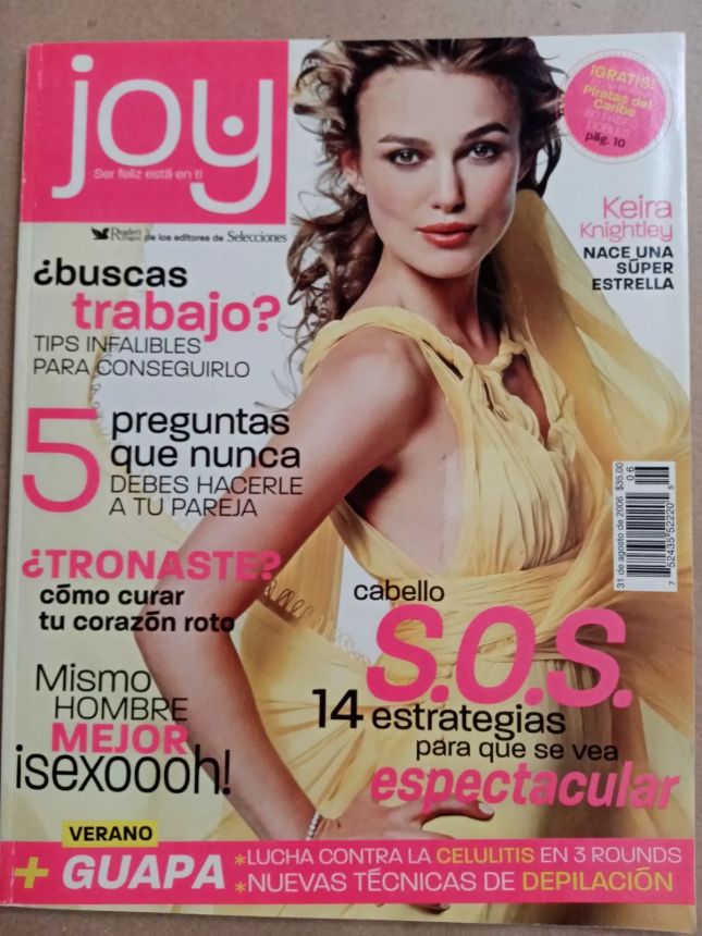 JOY MEXICO magazine side cover  August 2006