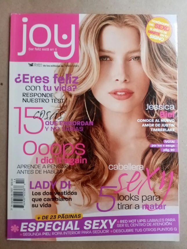 JOY MEXICO magazine side cover  August 2007