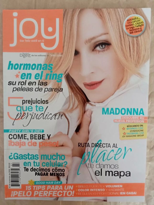 JOY MEXICO magazine side cover  November 2008