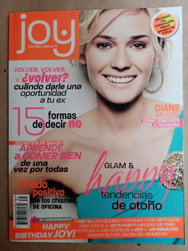 JOY MEXICO magazine side cover  September 2009