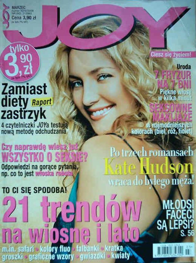 JOY POLAND magazine side cover  March 2008