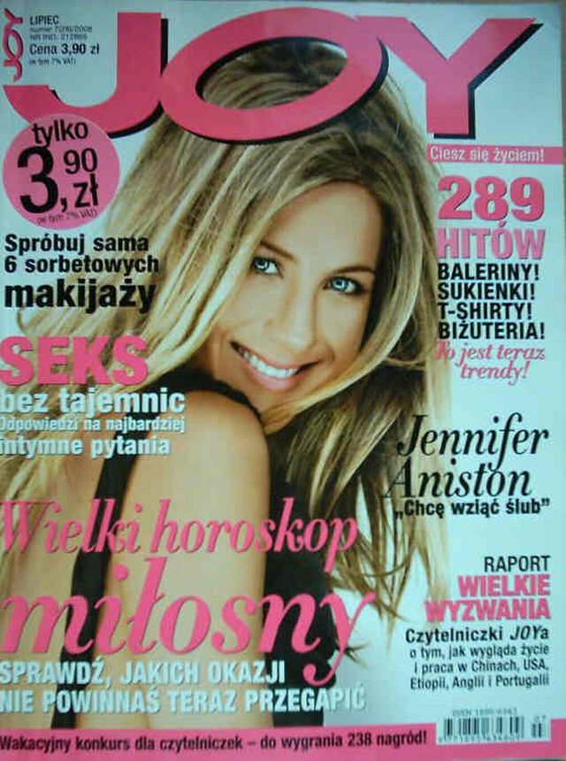 JOY POLAND magazine side cover  July 2008