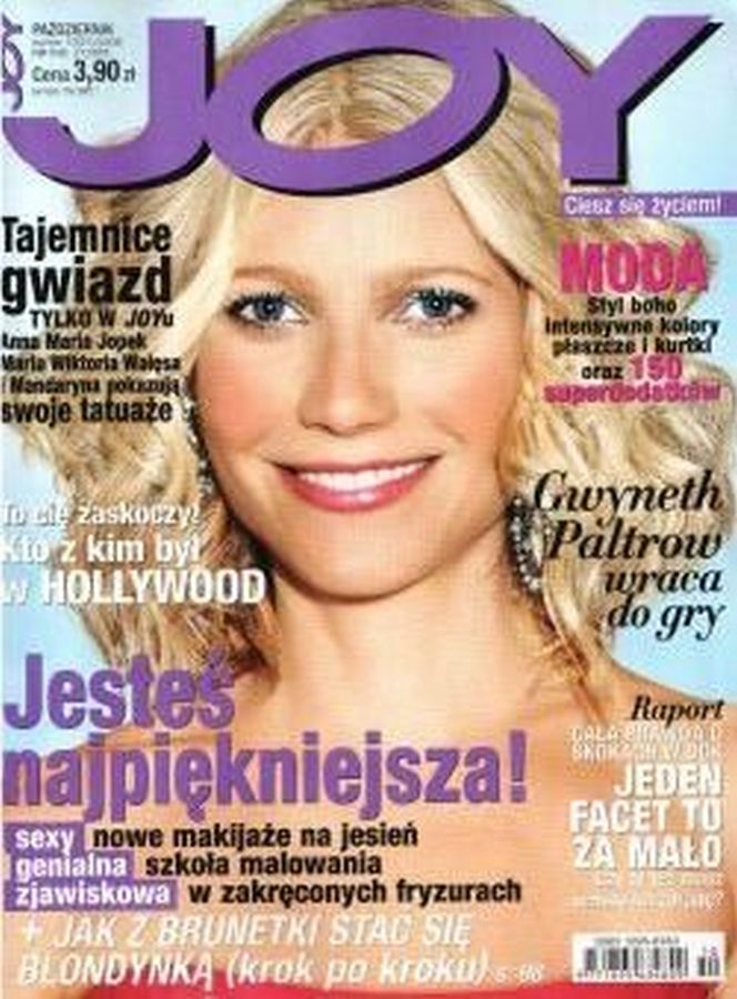 JOY POLAND magazine side cover  October 2008