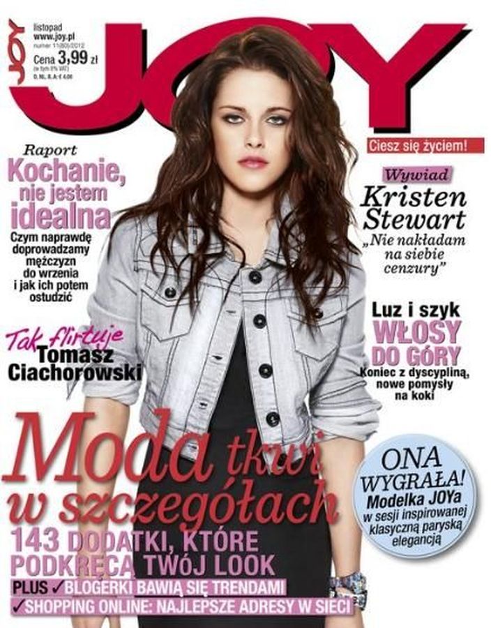 JOY POLAND magazine side cover  November 2012