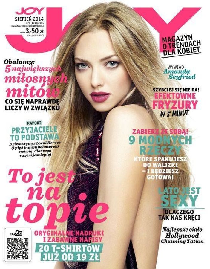 JOY POLAND magazine side cover  August 2014