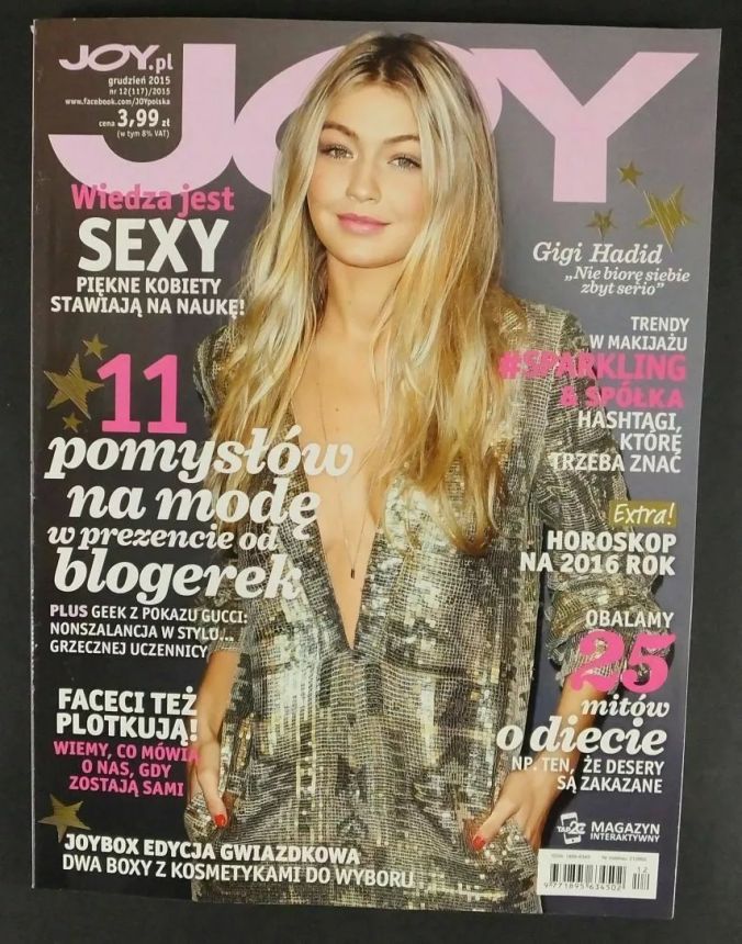 JOY POLAND magazine side cover  December 2015