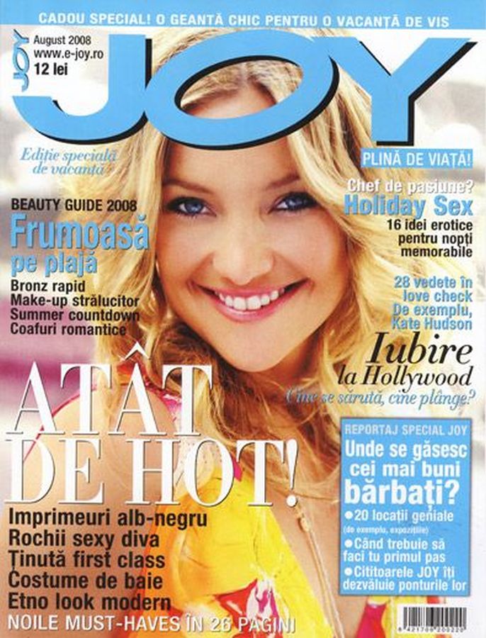 JOY ROMANIA magazine side cover  August 2008