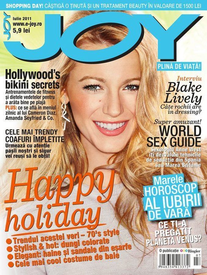 JOY ROMANIA magazine side cover  July 2011