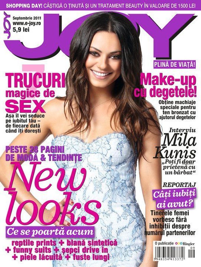 JOY ROMANIA magazine side cover  September 2011