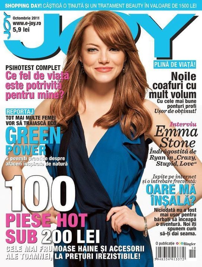 JOY ROMANIA magazine side cover  October 2011