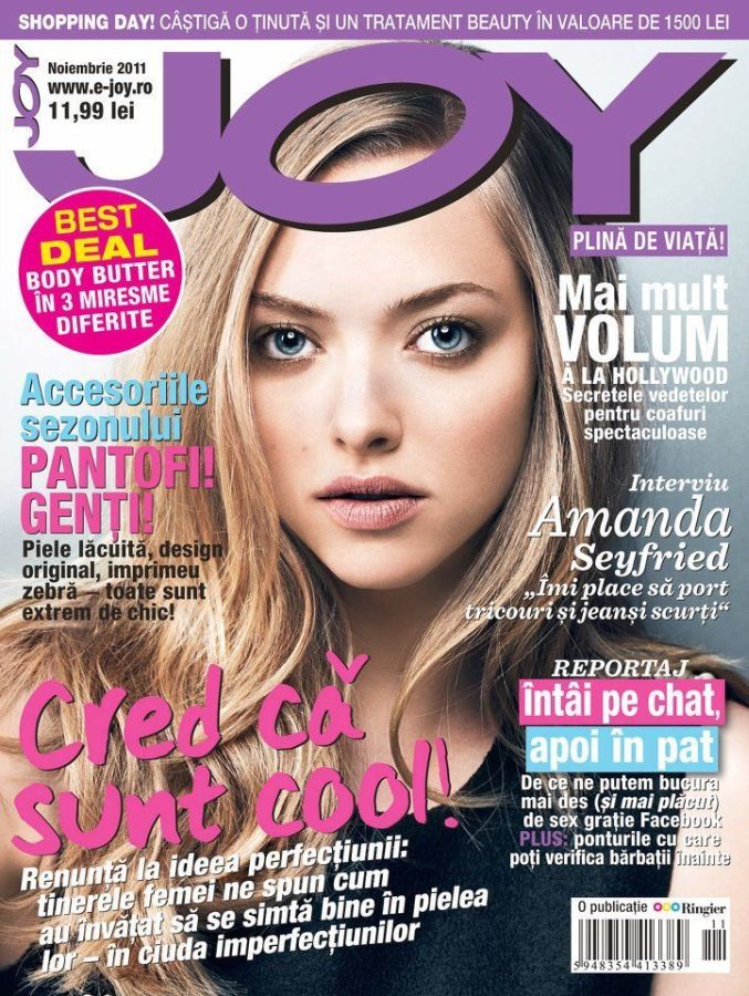 JOY ROMANIA magazine side cover  November 2011