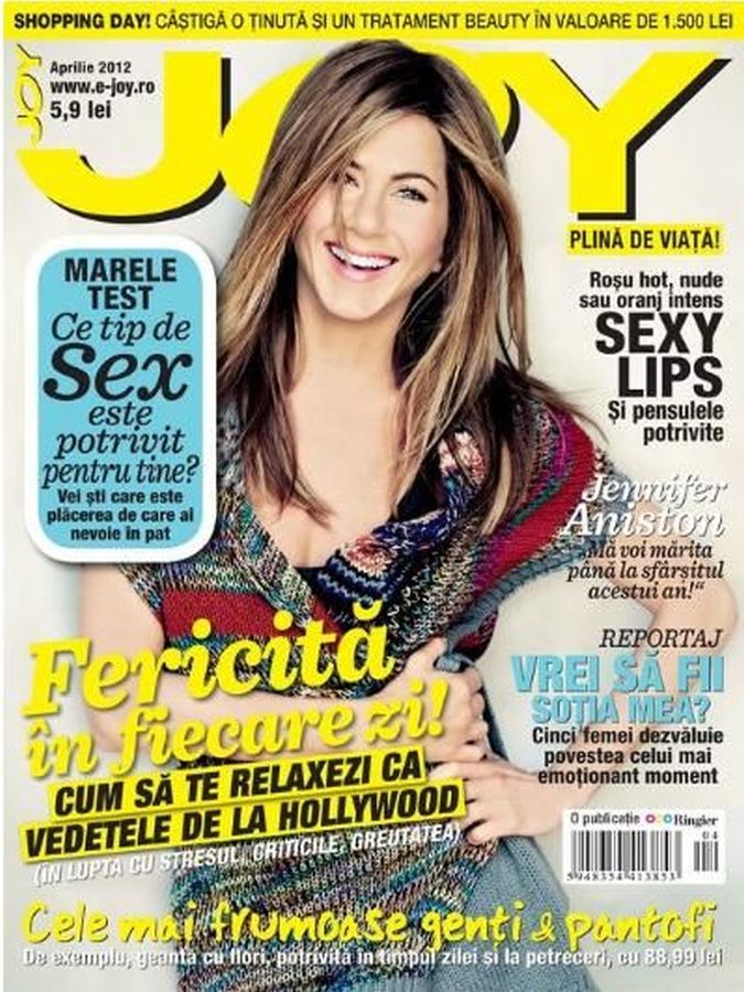 JOY ROMANIA magazine side cover  April 2012