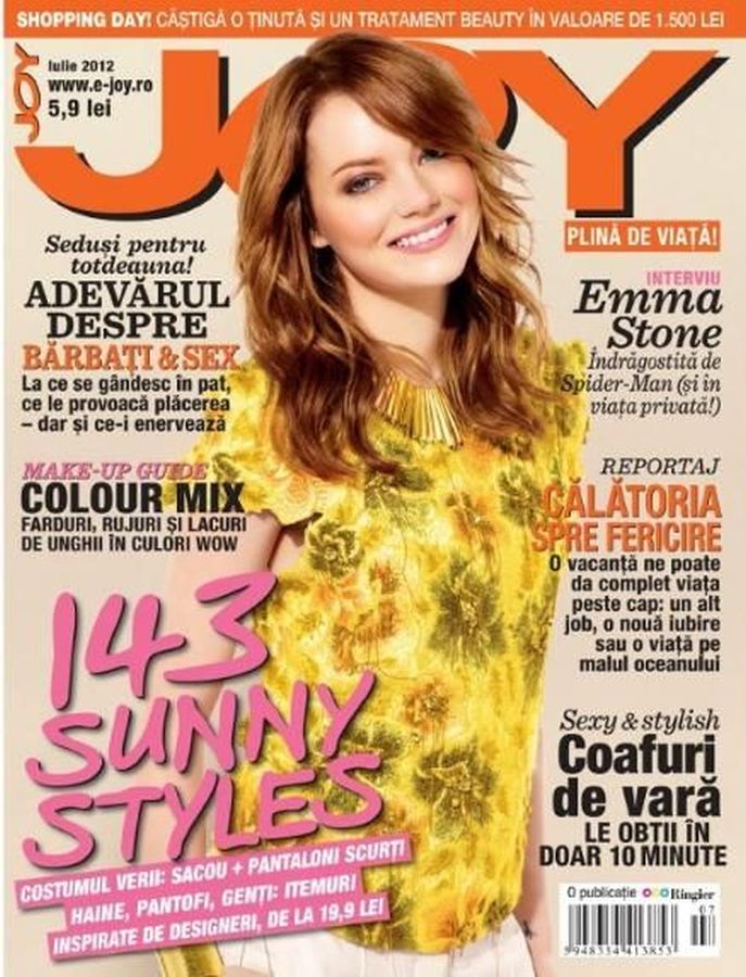 JOY ROMANIA magazine side cover  July 2012