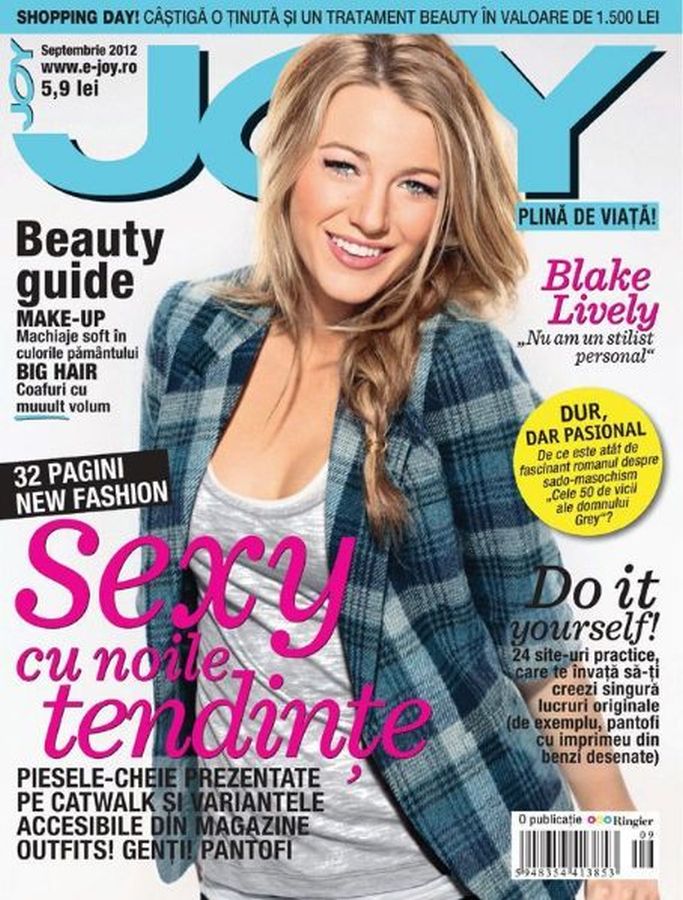 JOY ROMANIA magazine side cover  September 2012