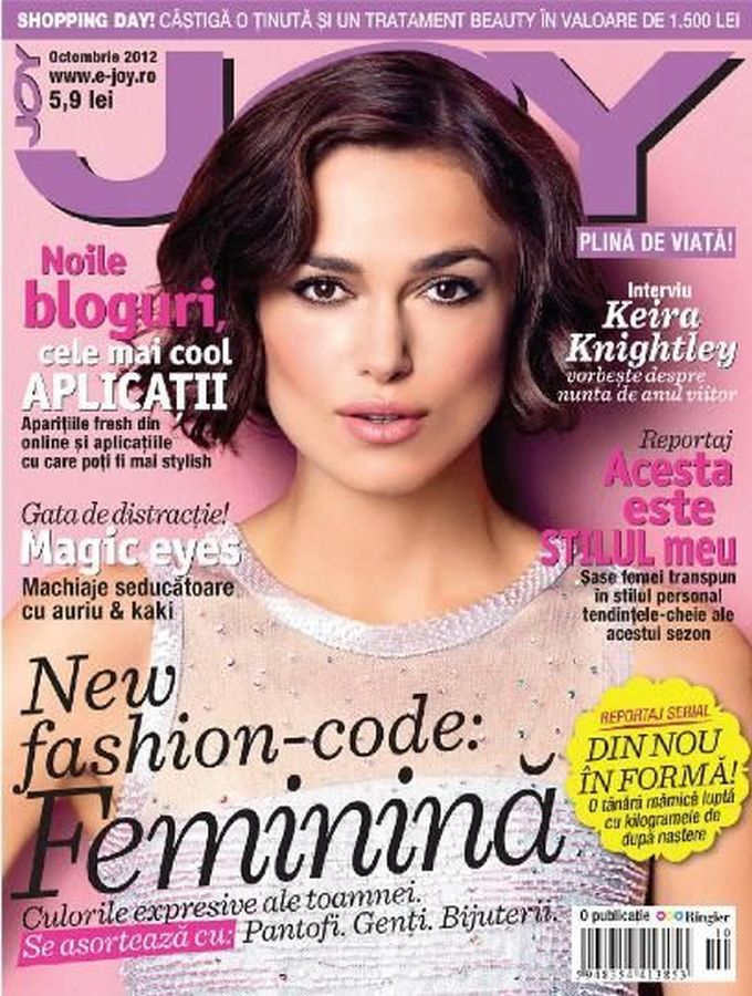 JOY ROMANIA magazine side cover  October 2012