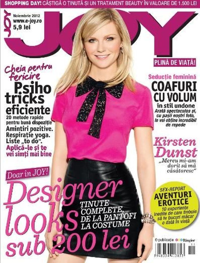 JOY ROMANIA magazine side cover  November 2012