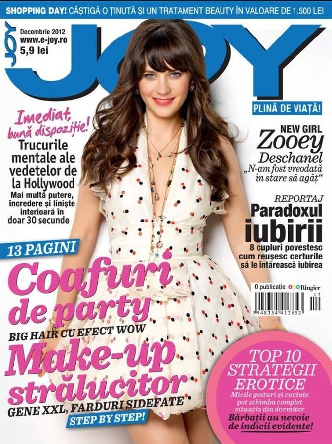 JOY ROMANIA magazine side cover  December 2012