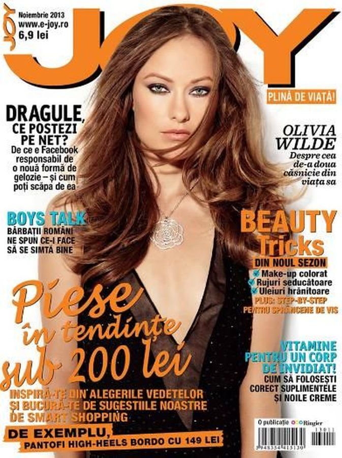 JOY ROMANIA magazine side cover  November 2013