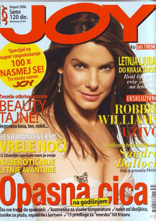 JOY SERBIA magazine side cover  August 2006